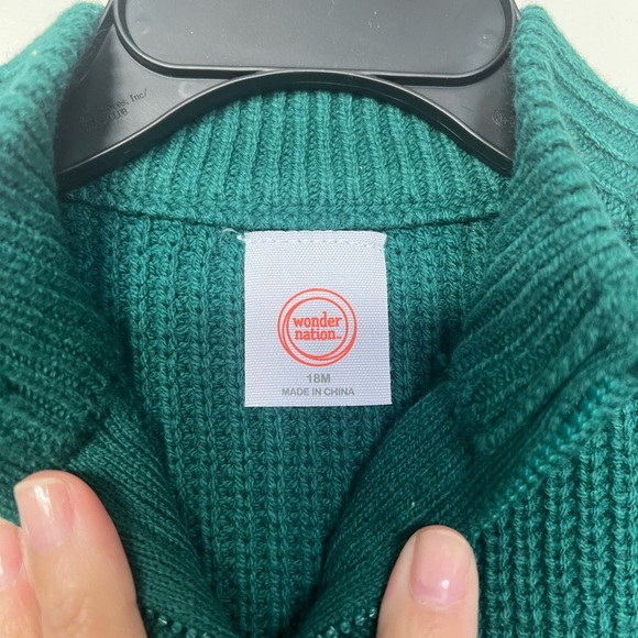 Wonder Nation Teal Ribbed Sweater sz 18M NWT - Picture 3 of 6